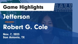 Jefferson  vs Robert G. Cole  Game Highlights - Nov. 7, 2023