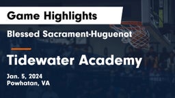 Blessed Sacrament-Huguenot  vs Tidewater Academy Game Highlights - Jan. 5, 2024