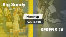Matchup: Big Sandy High vs. KERENS JV 2016