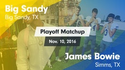 Matchup: Big Sandy High vs. James Bowie  2016