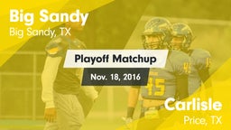 Matchup: Big Sandy High vs. Carlisle  2016