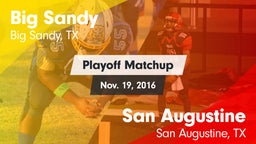 Matchup: Big Sandy High vs. San Augustine  2016