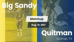 Matchup: Big Sandy High vs. Quitman  2017