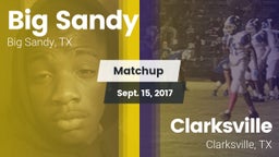 Matchup: Big Sandy High vs. Clarksville  2017