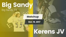 Matchup: Big Sandy High vs. Kerens JV 2017