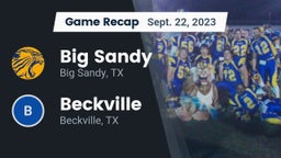 Recap: Big Sandy  vs. Beckville  2023