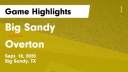Big Sandy  vs Overton Game Highlights - Sept. 18, 2020