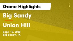 Big Sandy  vs Union Hill  Game Highlights - Sept. 15, 2020