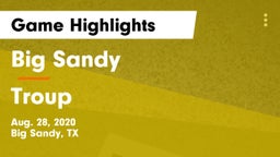 Big Sandy  vs Troup  Game Highlights - Aug. 28, 2020