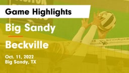 Big Sandy  vs Beckville  Game Highlights - Oct. 11, 2022