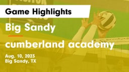 Big Sandy  vs cumberland academy Game Highlights - Aug. 10, 2023