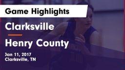Clarksville  vs Henry County  Game Highlights - Jan 11, 2017