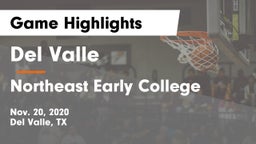 Del Valle  vs Northeast Early College  Game Highlights - Nov. 20, 2020