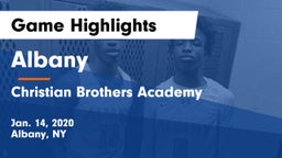 Albany  vs Christian Brothers Academy  Game Highlights - Jan. 14, 2020