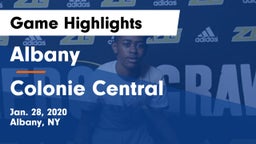 Albany  vs Colonie Central  Game Highlights - Jan. 28, 2020