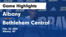 Albany  vs Bethlehem Central  Game Highlights - Feb. 26, 2020