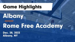 Albany  vs Rome Free Academy  Game Highlights - Dec. 28, 2023