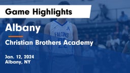 Albany  vs Christian Brothers Academy Game Highlights - Jan. 12, 2024