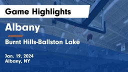 Albany  vs Burnt Hills-Ballston Lake  Game Highlights - Jan. 19, 2024