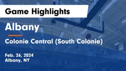 Albany  vs Colonie Central  (South Colonie) Game Highlights - Feb. 26, 2024