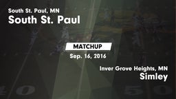 Matchup: South St. Paul High vs. Simley  2016