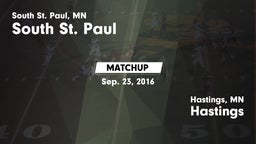Matchup: South St. Paul High vs. Hastings  2016
