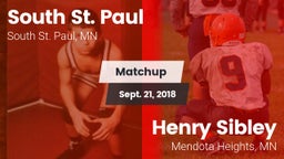 Matchup: South St. Paul High vs. Henry Sibley  2018