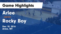 Arlee  vs Rocky Boy Game Highlights - Dec 10, 2016