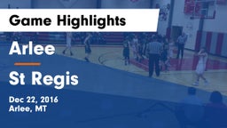 Arlee  vs St Regis Game Highlights - Dec 22, 2016