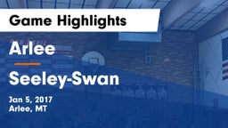 Arlee  vs Seeley-Swan Game Highlights - Jan 5, 2017