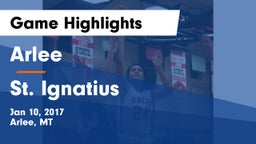 Arlee  vs St. Ignatius Game Highlights - Jan 10, 2017