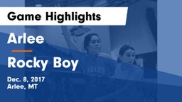 Arlee  vs Rocky Boy  Game Highlights - Dec. 8, 2017