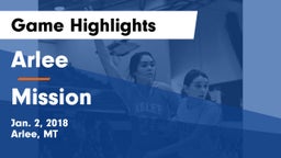 Arlee  vs Mission  Game Highlights - Jan. 2, 2018