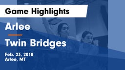 Arlee  vs Twin Bridges Game Highlights - Feb. 23, 2018