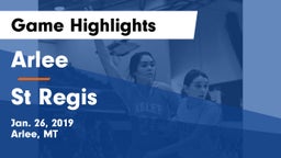 Arlee  vs St Regis  Game Highlights - Jan. 26, 2019