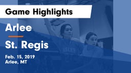 Arlee  vs St. Regis Game Highlights - Feb. 15, 2019