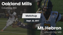 Matchup: Oakland Mills High vs. Mt. Hebron  2017