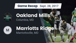 Recap: Oakland Mills  vs. Marriotts Ridge  2017