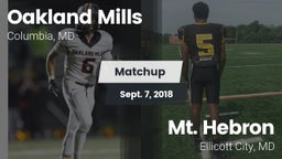 Matchup: Oakland Mills High vs. Mt. Hebron  2018