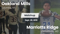 Matchup: Oakland Mills High vs. Marriotts Ridge  2018