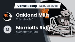 Recap: Oakland Mills  vs. Marriotts Ridge  2018