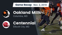 Recap: Oakland Mills  vs. Centennial 2018