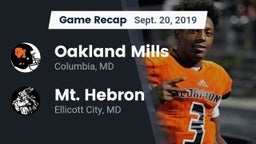 Recap: Oakland Mills  vs. Mt. Hebron  2019
