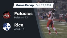 Recap: Palacios  vs. Rice  2018