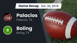 Recap: Palacios  vs. Boling  2018
