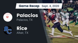 Recap: Palacios  vs. Rice  2020