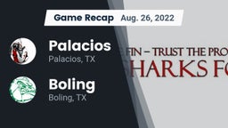 Recap: Palacios  vs. Boling  2022