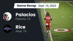 Recap: Palacios  vs. Rice  2022