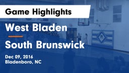 West Bladen  vs South Brunswick  Game Highlights - Dec 09, 2016