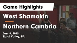 West Shamokin  vs Northern Cambria  Game Highlights - Jan. 8, 2019